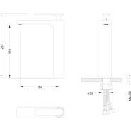 Смеситель для раковины высокий Timo Torne 4311/00-16F, хром/белый фото 3