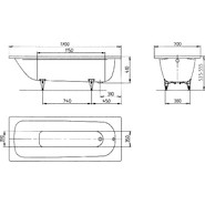 Ванна стальная Kaldewei Saniform Plus 170х70 см mod. 363-1 easy-clean 111800013001 фото 6