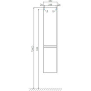 Пенал подвесной Акватон Лондри 34 см 1A236203LH010, белый фото 6