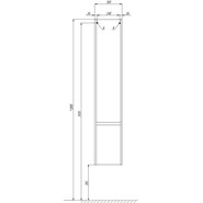 Пенал подвесной Акватон Стоун 30 см 1A228403SX01R, белый фото 6