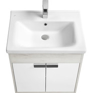 Тумба подвесная с раковиной Акватон Флай 60 см 1A2373K0FAX10, белый/дуб крафт фото 3