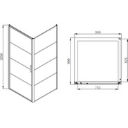 Душевое ограждение Azario Richmond 90х90 см AZNAG1221900, черный/прозрачное фото 4