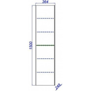 Пенал подвесной Aqwella 5 Stars Mobi 35 см MOB0535W/MOB0735W, белый фото 2