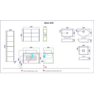 Тумба подвесная со столешницей Aqwella 5 Stars Mobi 80 см MOB0108BS/MOB0708BS, бетон светлый фото 6
