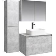 Тумба подвесная со столешницей Aqwella 5 Stars Mobi 80 см MOB0108BS/MOB0708BS, бетон светлый фото 3