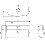 Тумба напольная с раковиной Акватон Леон 80Н см 1A1878K0LBPS0, дуб белый фото 6