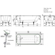 Ванна чугунная Wotte Start 170х75 см фото 4