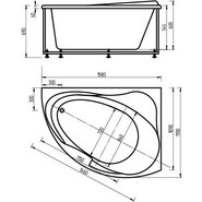 Ванна гидромассажная Aquatek Альтаир 160x120 см L фото 6