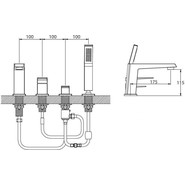 Смеситель для ванны BelBagno Arlie ARL-VIM4-CRM фото 2