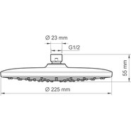 Верхний душ WasserKraft Elbe A077, черный фото 3