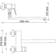 Смеситель для ванны WasserKraft Exter 1602L, светлая бронза фото 6