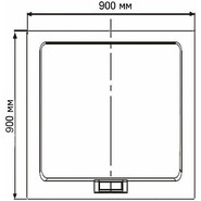 Каменный поддон RGW GWS-01 90х90 см 03150199-01 фото 2