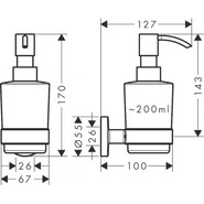 Дозатор для жидкого мыла Hansgrohe Logis Universal 41714000 фото 2