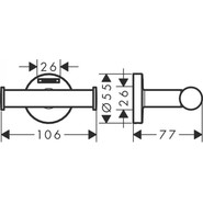Двойной крючок Hansgrohe Logis Universal 41725000 фото 2