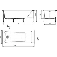 Ванна акриловая Roca Elba 170x75 см 248507000, Размер - мм: 1700х750 фото 4