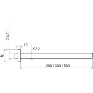 Кронштейн потолочный для верхнего душа Ravak 30 см X07P179 фото 4