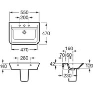 Раковина подвесная Roca Gap 55 см 327475000 фото 4