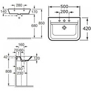 Раковина подвесная Roca Gap 50 см 327476000 фото 5