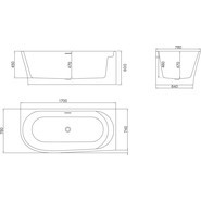 Ванна акриловая BelBagno BB410-1700-780-R 170х80 см фото 4