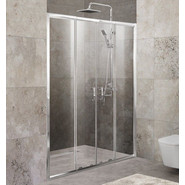 Душевая дверь BelBagno 150-180 см UNIQUE-BF-2-150/180-C-Cr, хром/прозрачное фото 