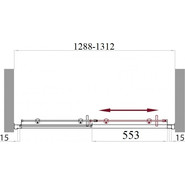 Душевая дверь BelBagno Uno BF-1 130х195 см UNO-195-BF-1-130-P-Cr, хром/матовое фото 5
