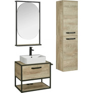 Тумба подвесная со столешницей Акватон Лофт Фабрик 65 см 1A242301LTDU0, дуб эндгрейн фото 6