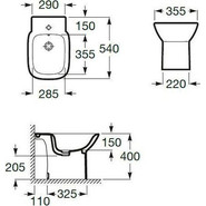 Биде напольное Roca DEBBA 357994000 фото 4