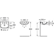 Раковина подвесная Roca Debba 60 см 32799400Y фото 5
