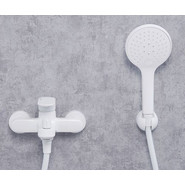 Смеситель для ванны WasserKraft Mindel 8501, белый фото 3