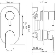 Смеситель для ванны WasserKraft Mindel 8571, белый фото 5