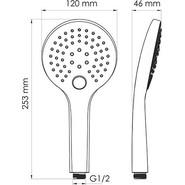 Ручной душ WasserKraft Mindel A155, белый фото 2