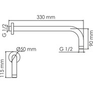 Кронштейн стеновой WasserKraft Mindel A146, белый фото 2
