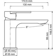 Смеситель для раковины WasserKraft Mindel 8503, белый фото 6