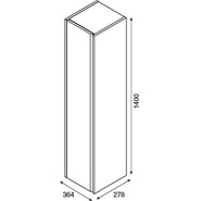 Пенал ROCA The Up 30 см левый ZRU9303013, белый фото 6