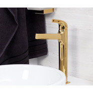 Смеситель для раковины высокий WasserKraft Sauer 7103H, золото фото 2