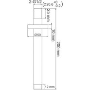 Кронштейн потолочный WasserKraft Abens A151, черный фото 2