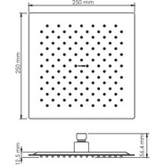 Верхний душ WasserKraft Glan A199, черный фото 2