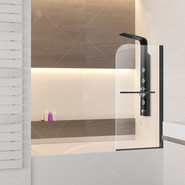 Шторка для ванны RGW SC-15B 80 см 06111408-14 (стекло 8 мм), черный/прозрачное фото 