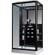 Гидробокс LORANTO CS 127-3A 120х90 L, хром/прозрачное фото 