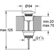 Донный клапан Kerasan Nolita 923330, белый фото 2