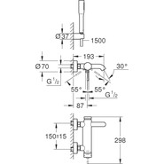 Смеситель для ванны Grohe Essence 33628001 фото 4