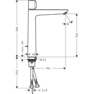 Смеситель для раковины высокий Hansgrohe Talis Select E 240 71752000 фото 5