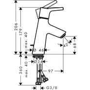 Смеситель для раковины Hansgrohe Talis S 80 72010000 фото 6