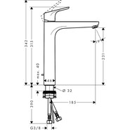 Смеситель для раковины высокий Hansgrohe Focus 31531000 фото 4