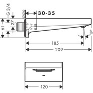 Излив для ванны Hansgrohe Metropol 32543000 фото 2