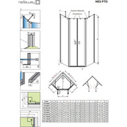 Душевое ограждение Radaway Nes Black PTD 90х100 см, черный/прозрачное фото 6