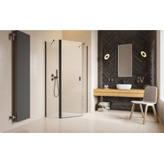 Душевое ограждение Radaway Nes Black PTJ 100х90 см L, черный/прозрачное фото 2