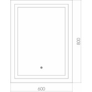 Зеркало Azario Рига 60 см с Led-подсветкой и сенсорным выключателем фото 4