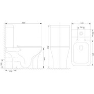 Унитаз-компакт безободковый Mirsant Smart с крышкой микролифт фото 3