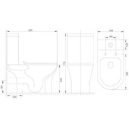 Унитаз-компакт безободковый Mirsant Rock с крышкой микролифт фото 3